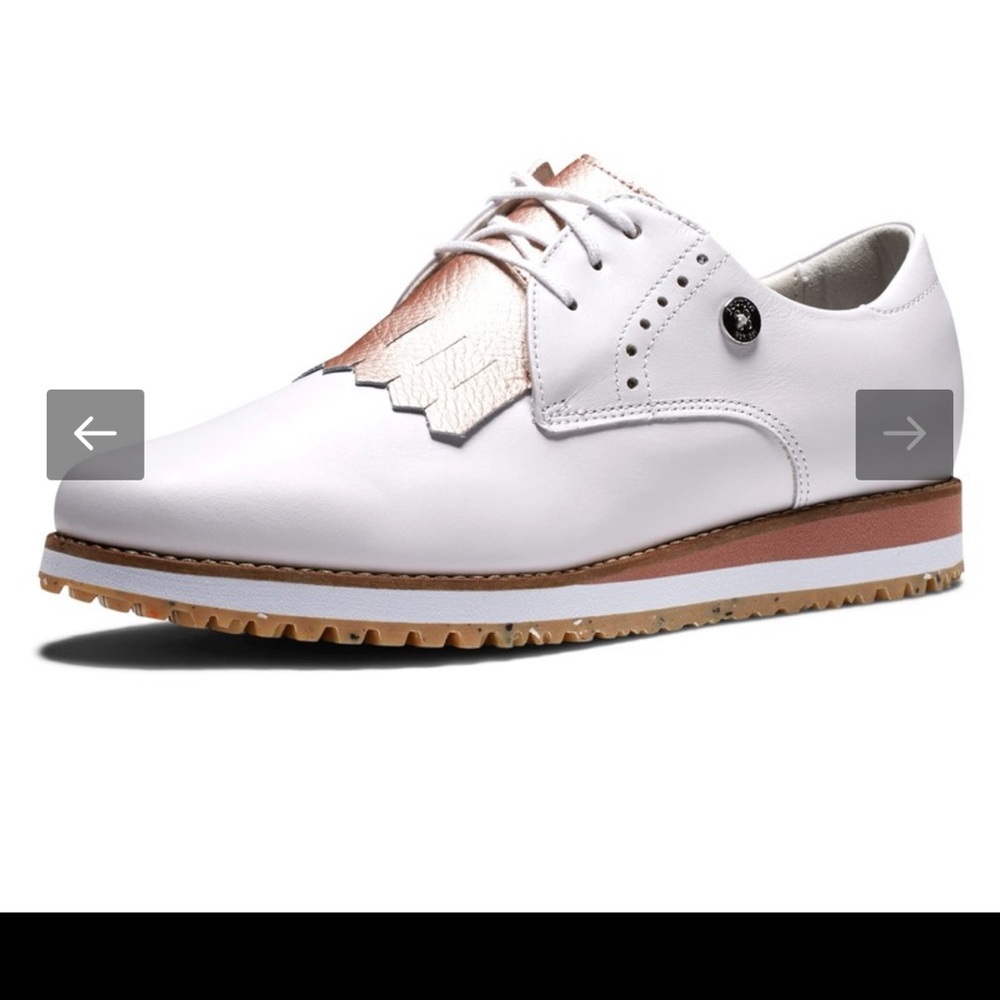 FootJoy White and Tan Women's Oxfords